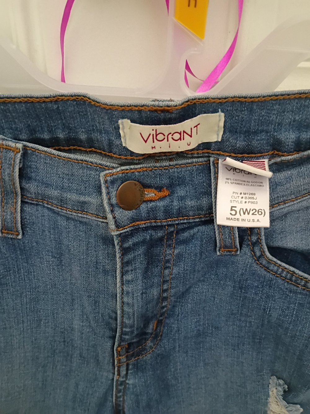 Vibrant Light Blue Distressed Skinny Jeans - Picture 2 of 3